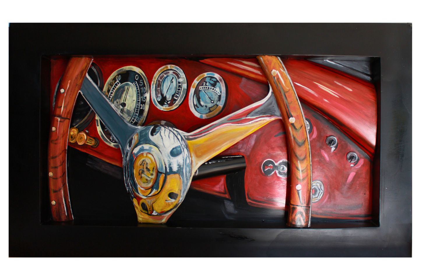 Painting Wall Art Metal 3D Steering Wheel