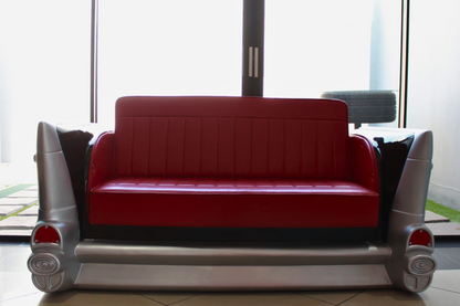 Vintage Belair Rear Sofa Red and Black