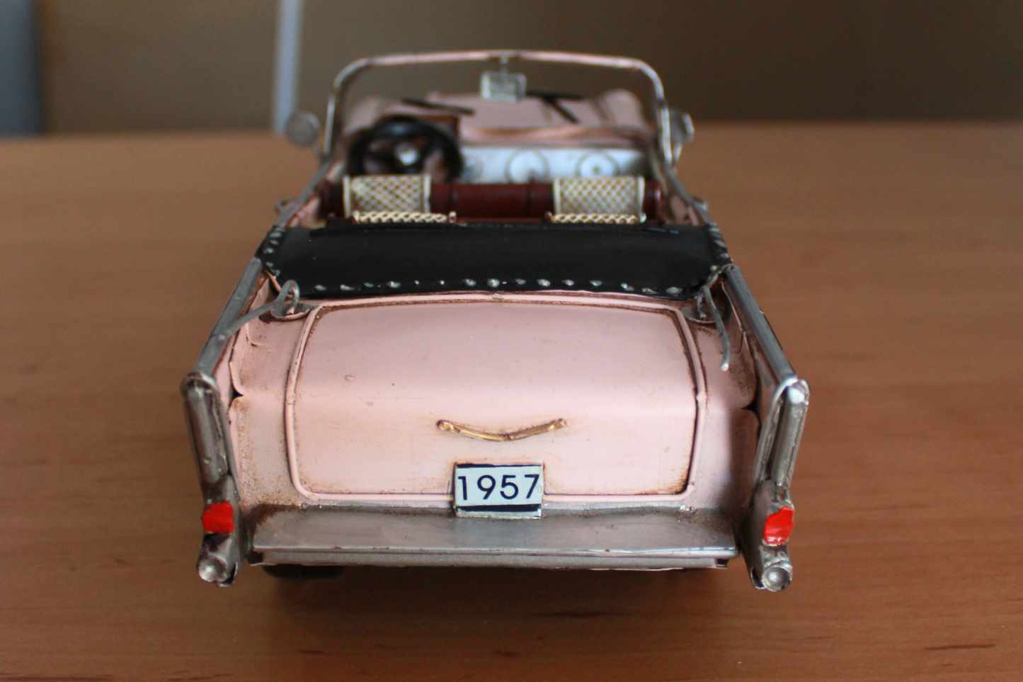 1957 Pink Chevrolet Bel Air Nomad Metal Car Model