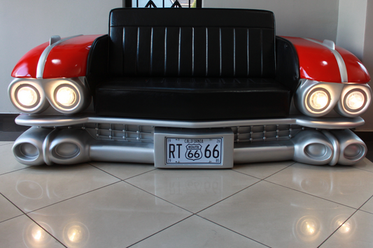 Vintage Chevy Front End Car Couch With Working Lights